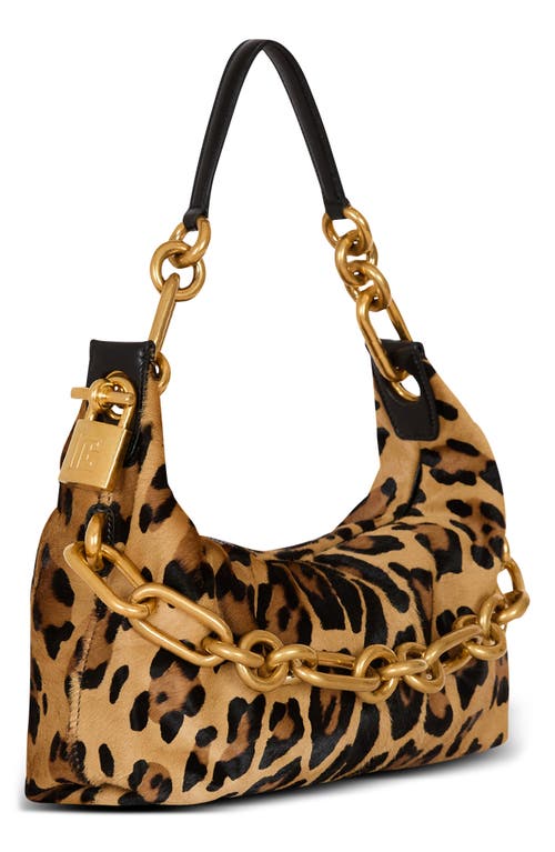 Balmain Medium Sync Genuine Calf Hair Shoulder Bag In Multi
