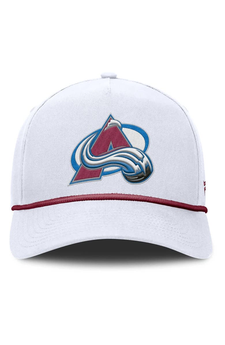 FANATICS Men's Fanatics White Colorado Avalanche Rope A-Frame Adjustable Hat, Alternate, color, 