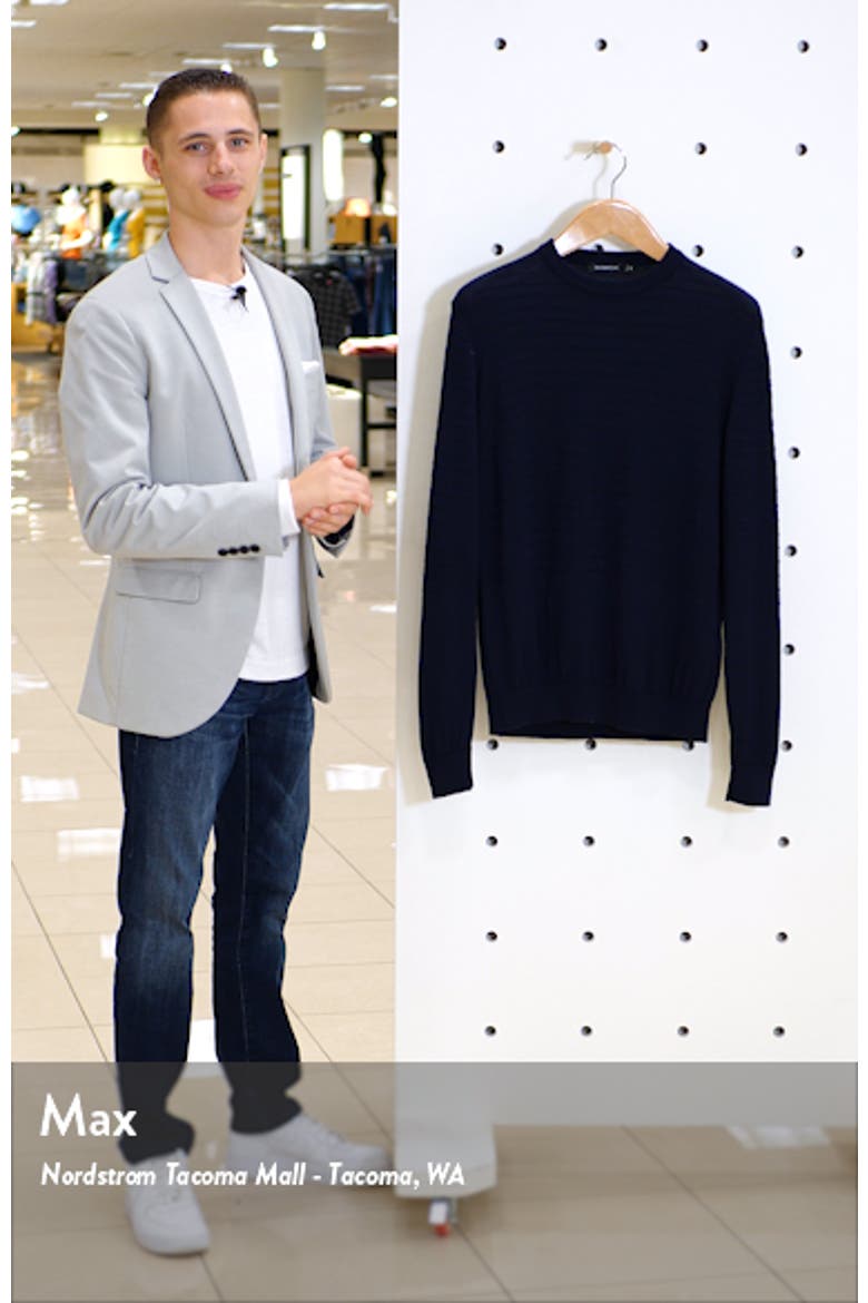 Stripe Knit Crewneck Sweater video