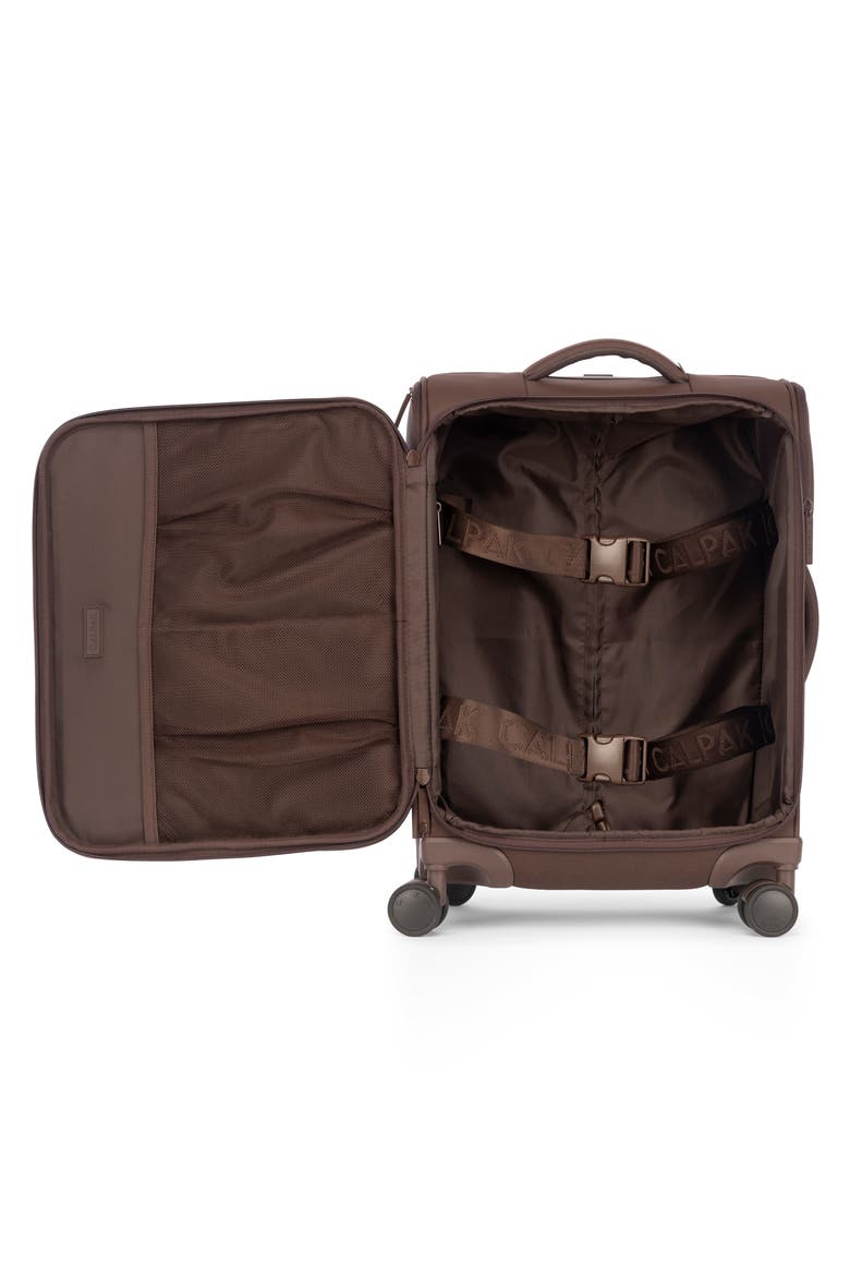 21-Inch Soft Side Spinner Carry-On Suitcase, Alternate, color, WALNUT