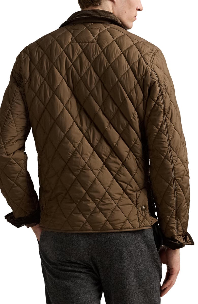 Polo Ralph Lauren The Beaton Quilted Water-Repellent Shirt Jacket, Alternate, color, Chestnut