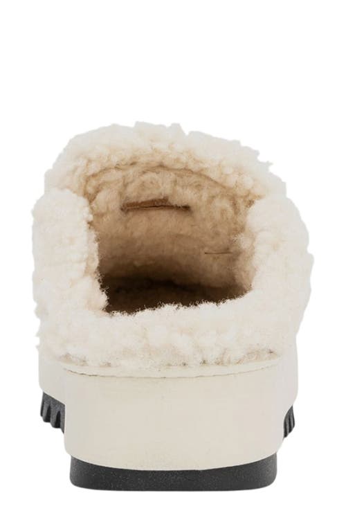 Aquatalia Amata Genuine Shearling Lined Mule In Brown