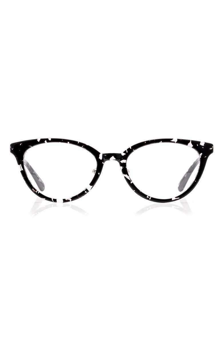 eyebobs Statuette 51mm Polarized Cat Eye Sunglasses, Alternate, color, Black / Crystal Tort / Silver