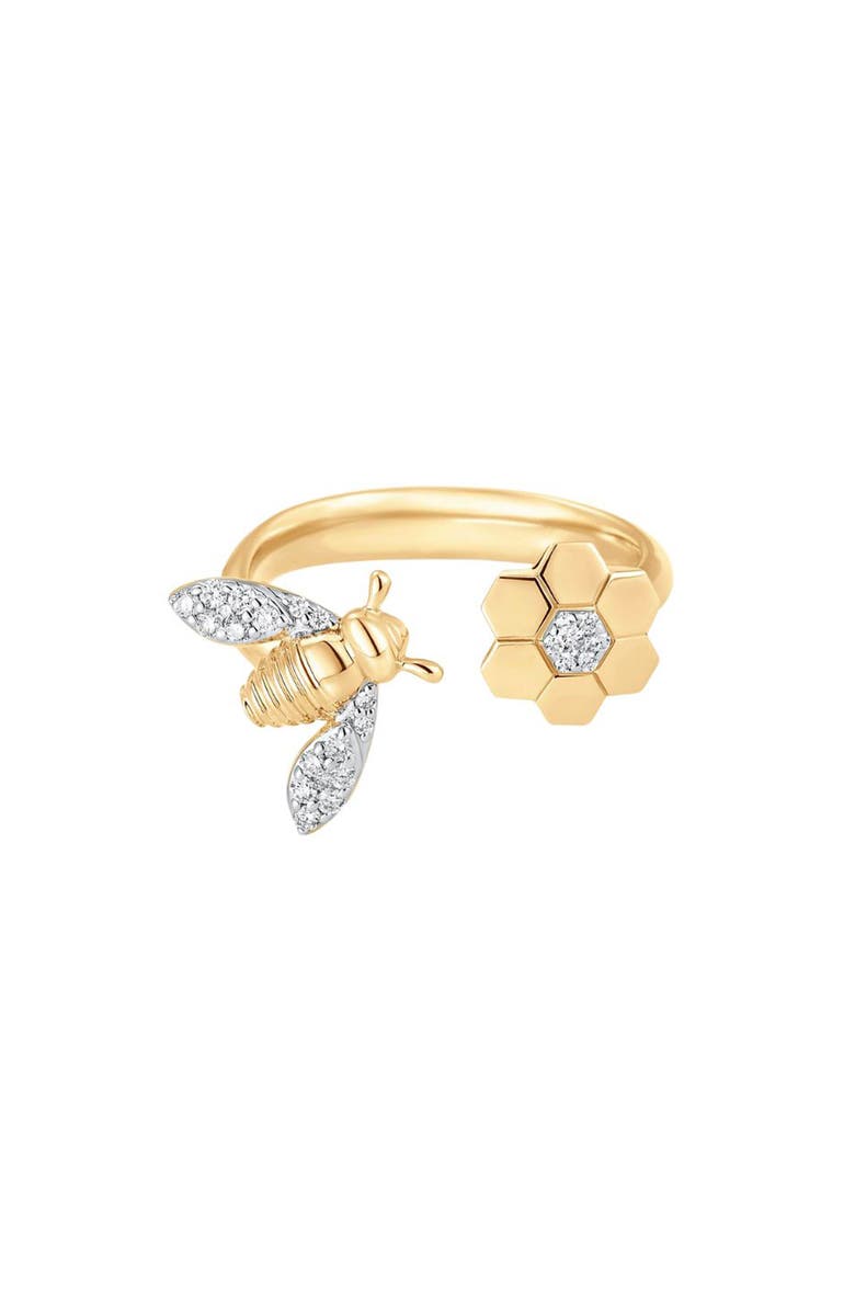 Sara Weinstock Queen Bee Honeycomb Open Ring, Main, color, 