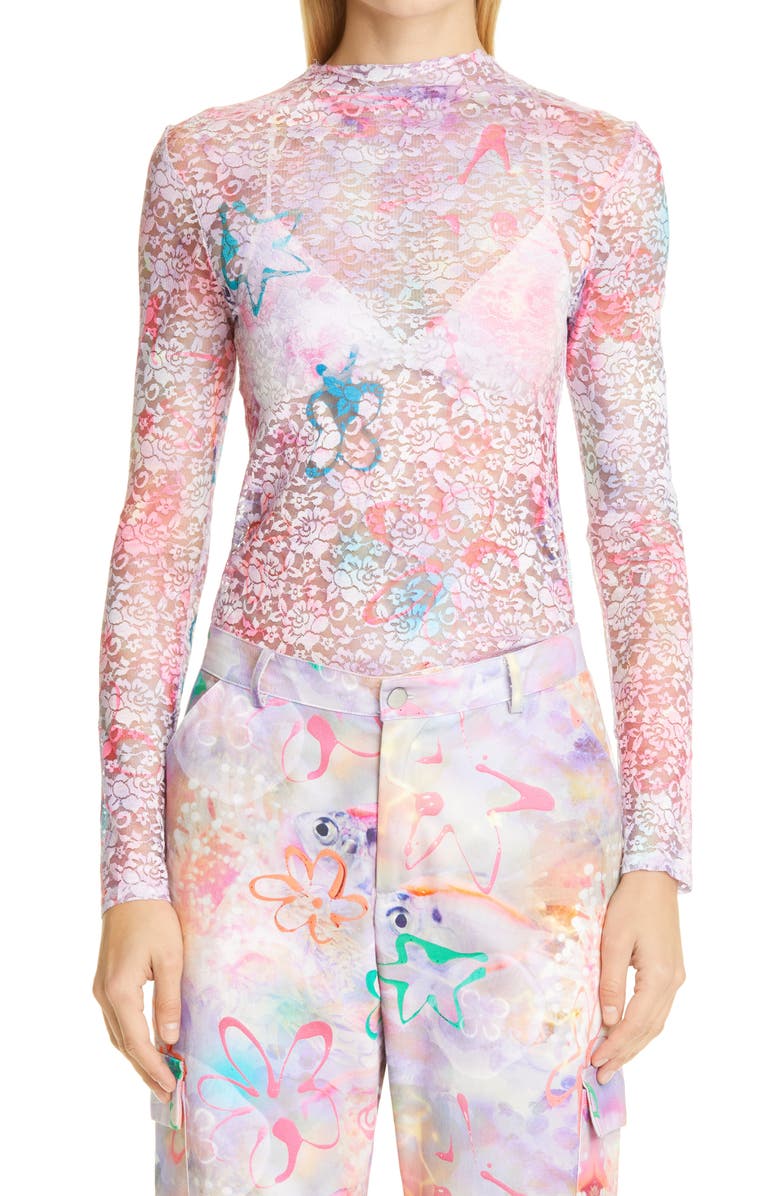 Collina Strada Cardio Nova Lace Top, Main, color,