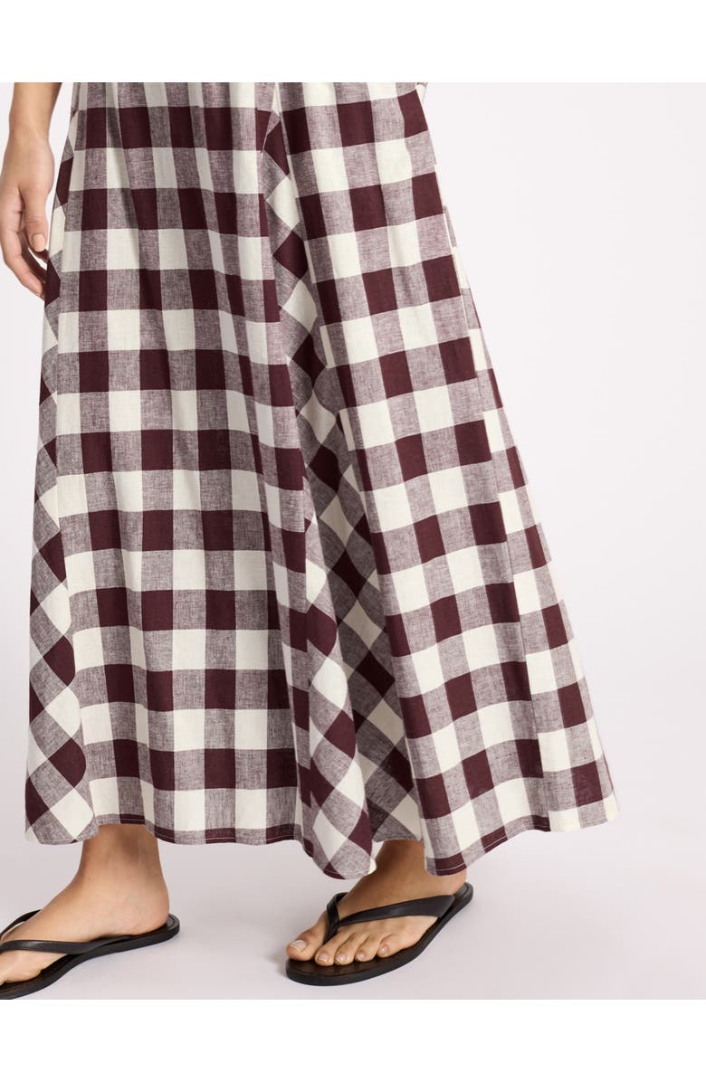 Albaray Gingham Maxi Skirt, Alternate, color, Burgundy