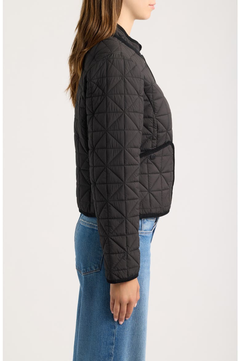 Diamond Quilted Jacket, Alternate, color, BLACK