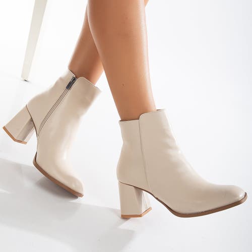 Forever & Always Shoes Nadine Ankle Boots In Beige