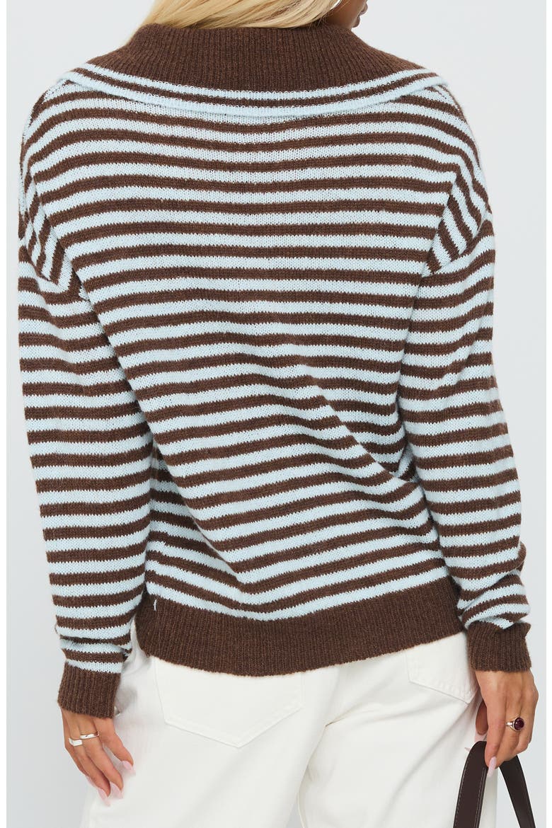 Moon Went Dark Sweater, Alternate, color, BLUE/ BROWN STRIPE