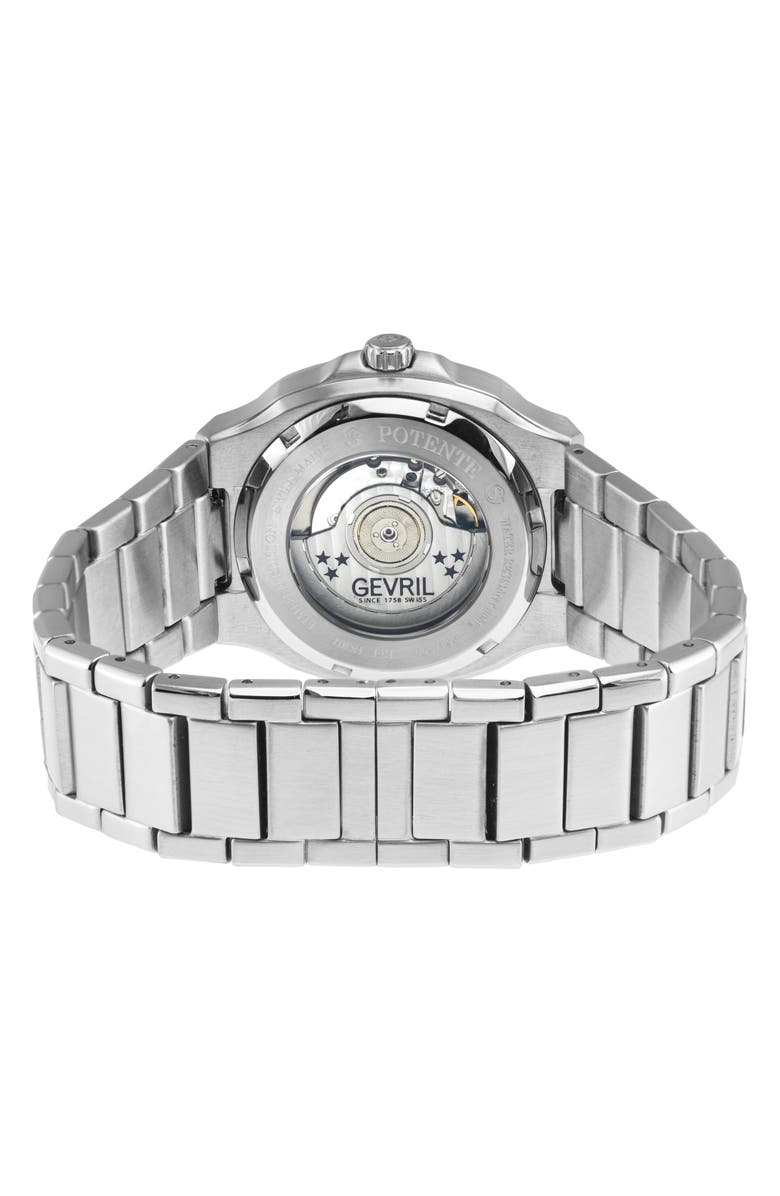 GV2 Potente Automatic Stainless Steel Bracelet Watch, 40mm, Alternate, color, Silver