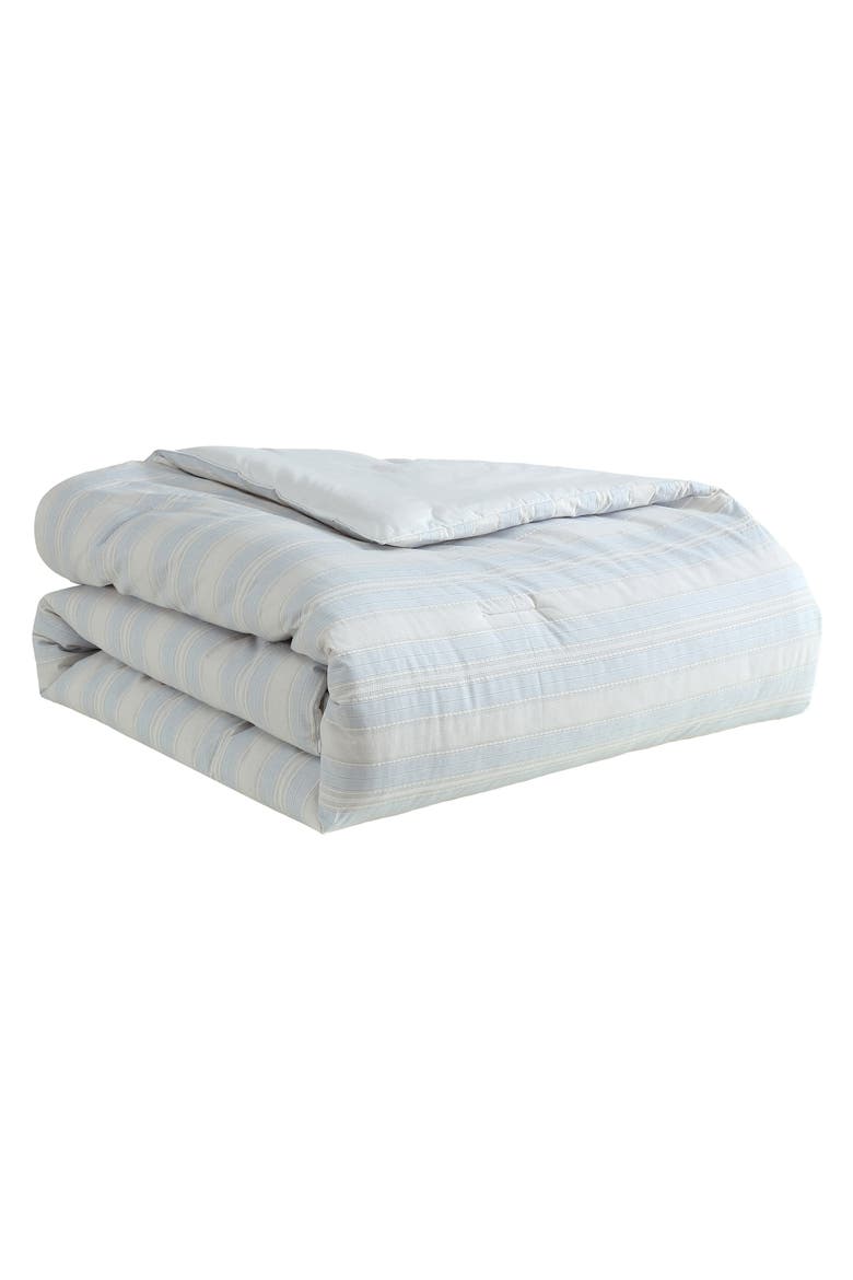 Bay Stripe 3-Piece Cotton Comforter Set, Main, color, LIGHT BLUE