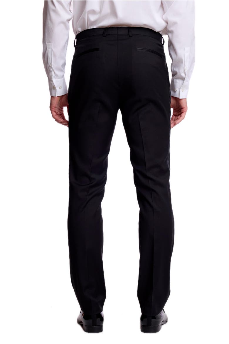 Sloane Mid Rise Slim Leg Tuxedo Pants, Alternate, color, NEW BLACK