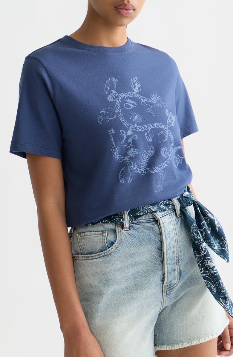 Scotch & Soda Charmed Cotton Graphic T-Shirt, Alternate, color, Oceana