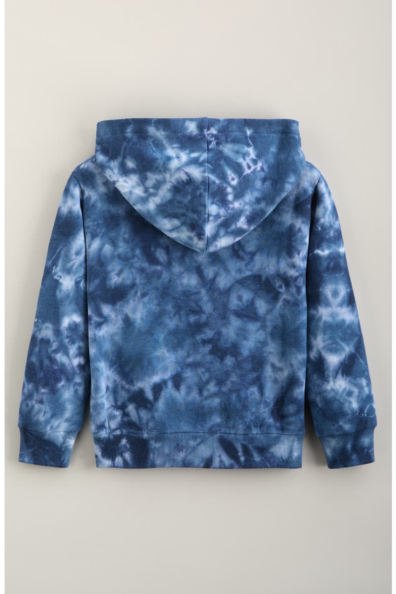 Kids' Tie Dye Hoodie, Alternate, color, NAVY DENIM TIE DYE
