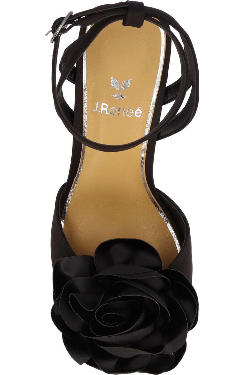 J. Reneé Pomeline Ankle Strap Sandal, Alternate, color, Black