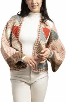SAACHI Geometric Crochet Short Jacket
