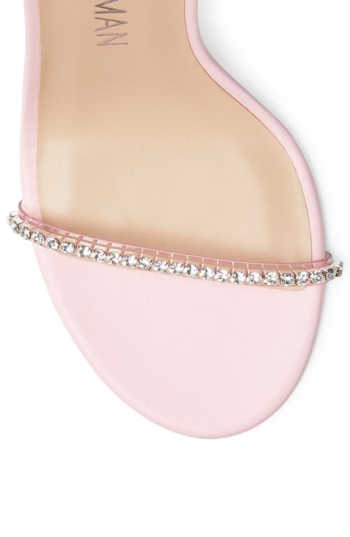 Stuart Weitzman Nudistglam 110 Sandal In Light Pink/cotton Ca