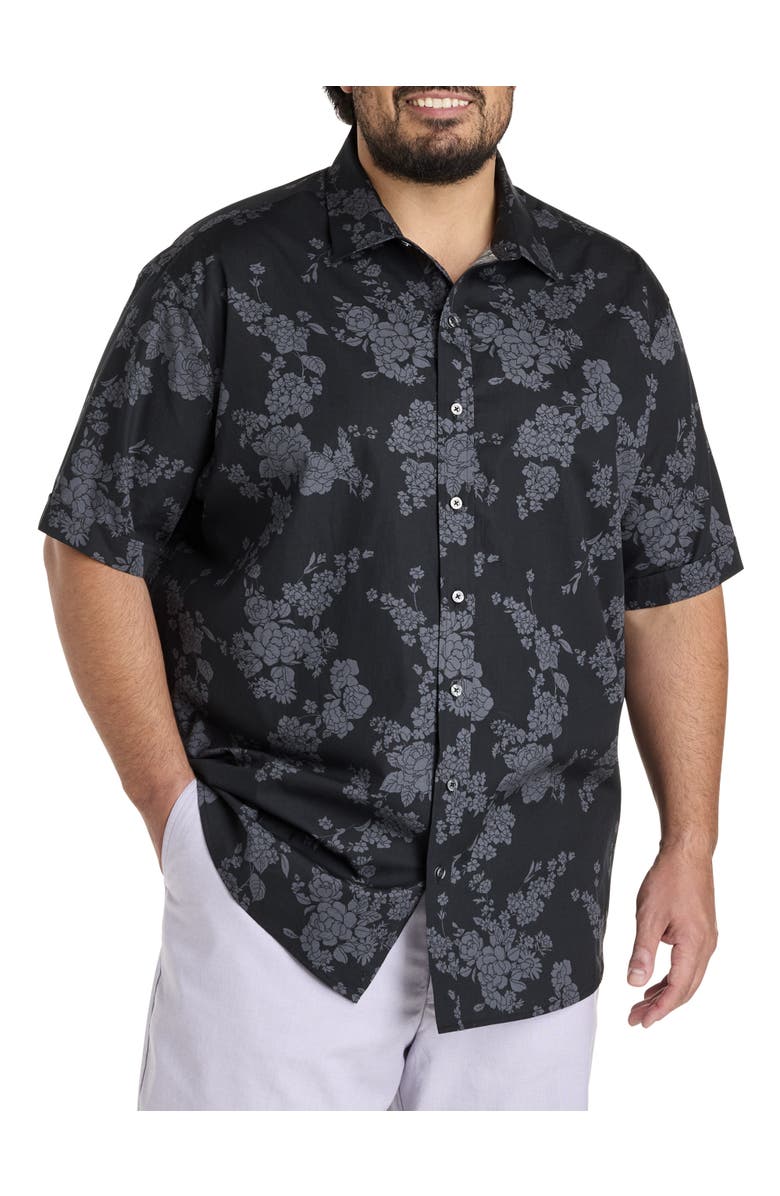 Synrgy by DXL Big & Tall Tonal Floral Sport Shirt, Main, color,