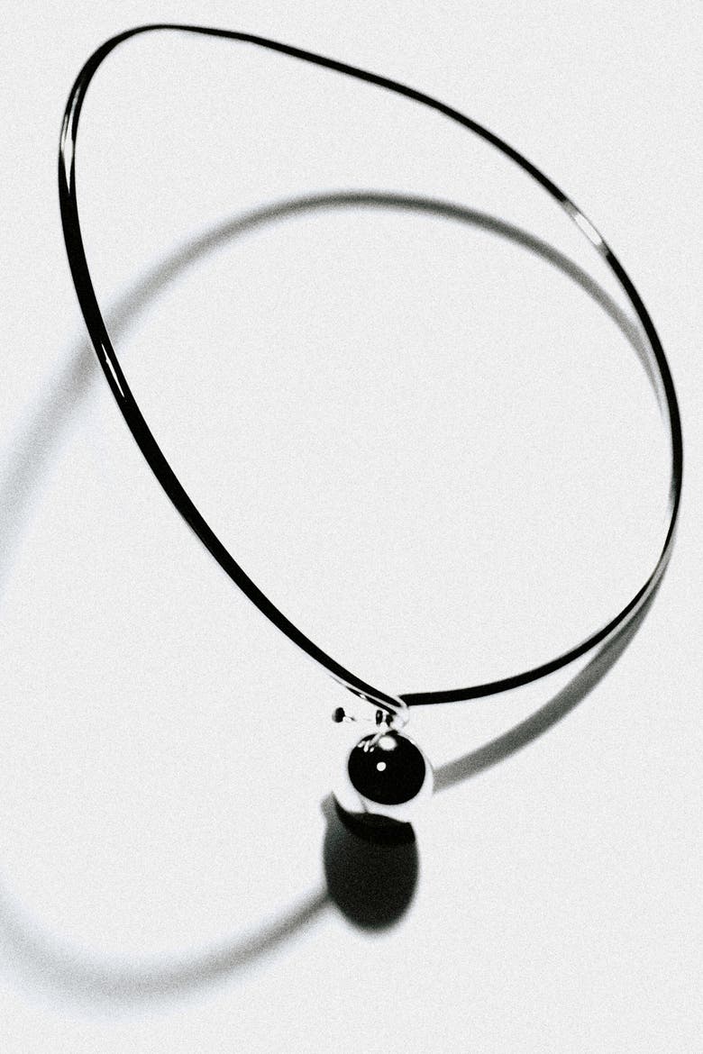 Beaded Cuff Necklace, Alternate, color, SILVER