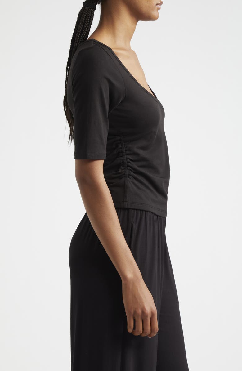 ATM Anthony Thomas Melillo Ruched Stretch Pima Cotton Top, Alternate, color, 