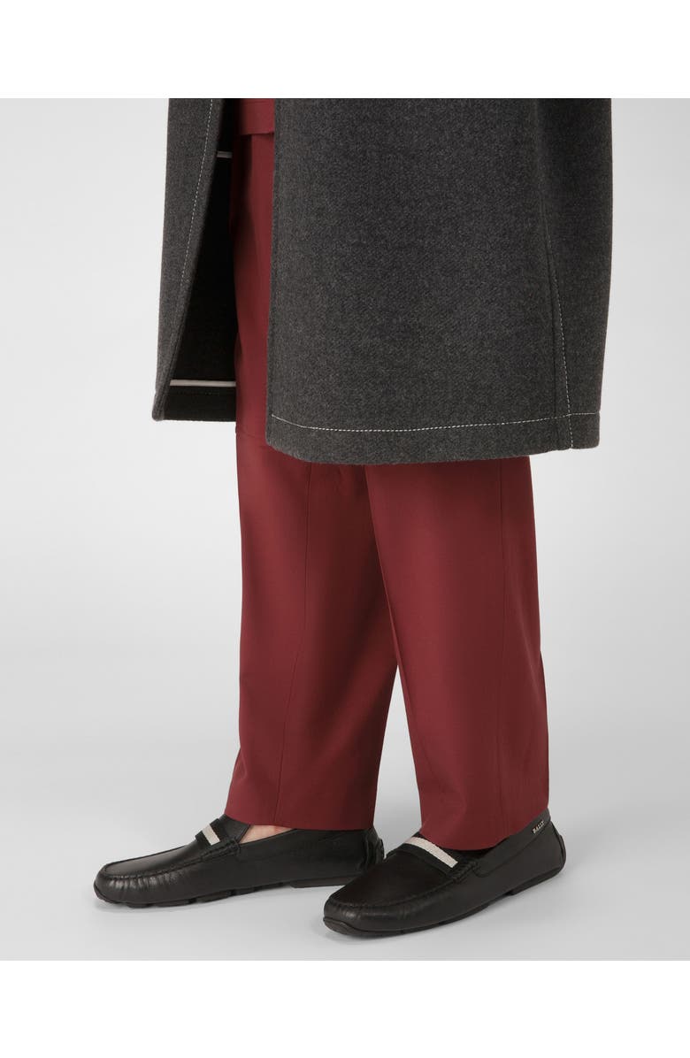 Bally Pilot Drivers In Leather And Fabric, Alternate, color, Black