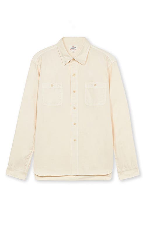 Fortela Workt Cotton Shirt in Off White at Nordstrom, Size Small