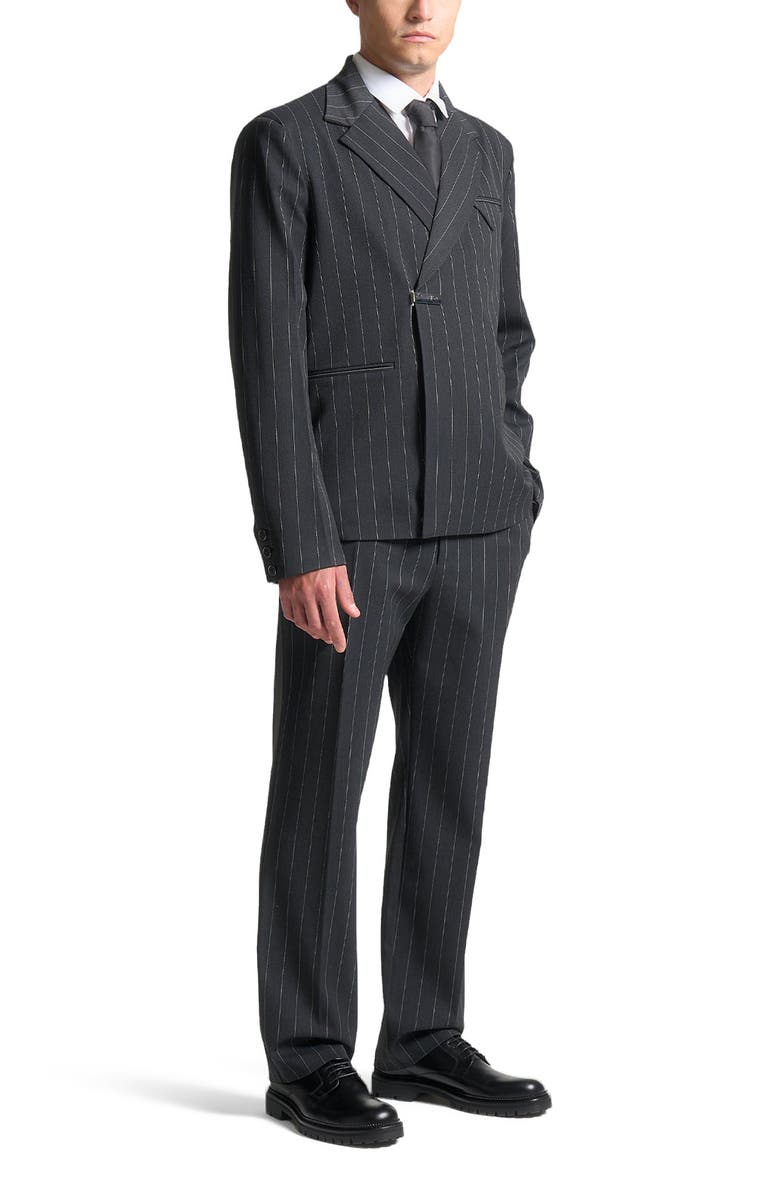 Manière De Voir Joseph Regular Fit Pinstripe Tailored Trousers, Alternate, color, Grey