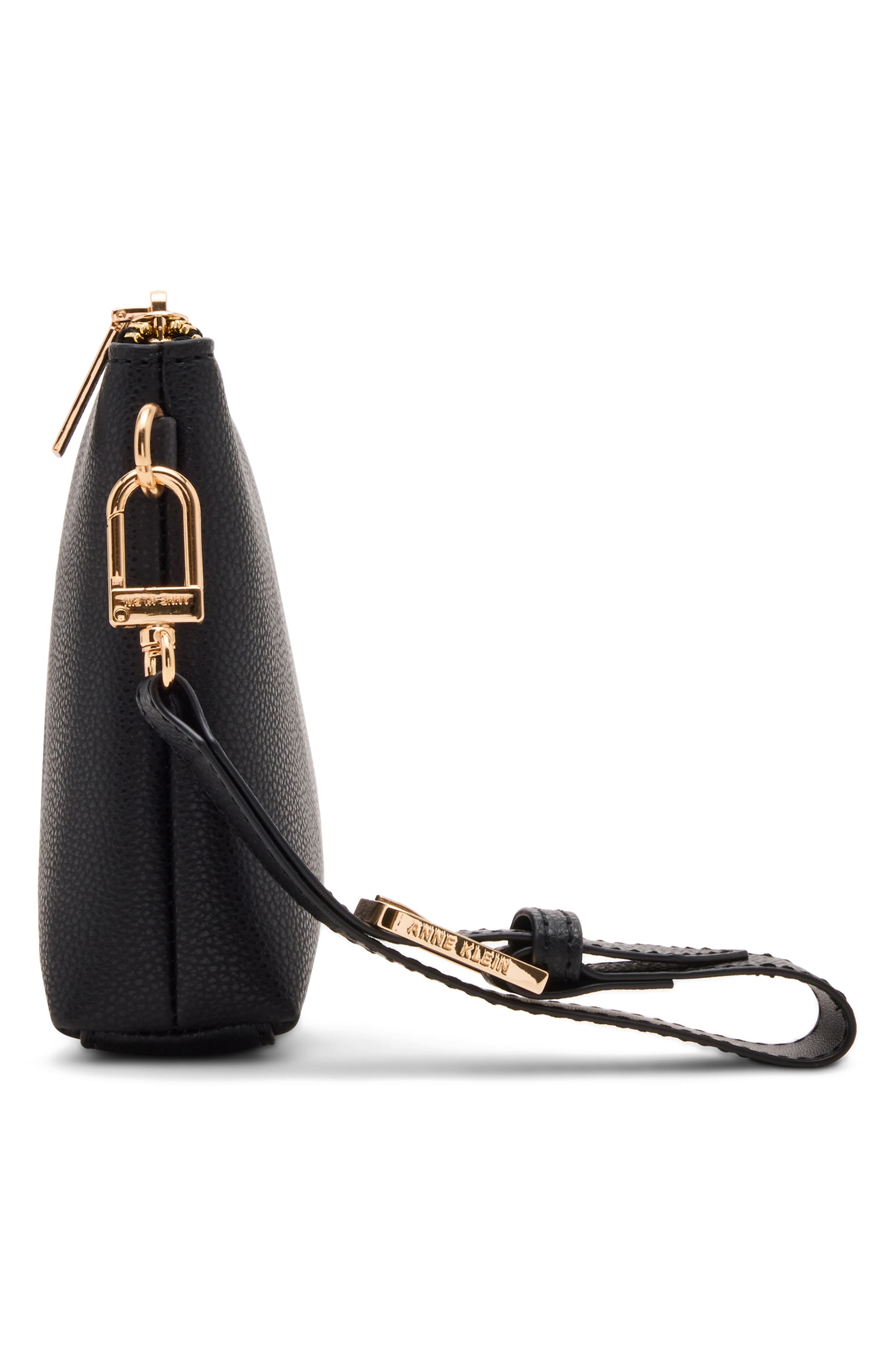 Anne Klein Large Wrist Pouch, Alternate, color, Black