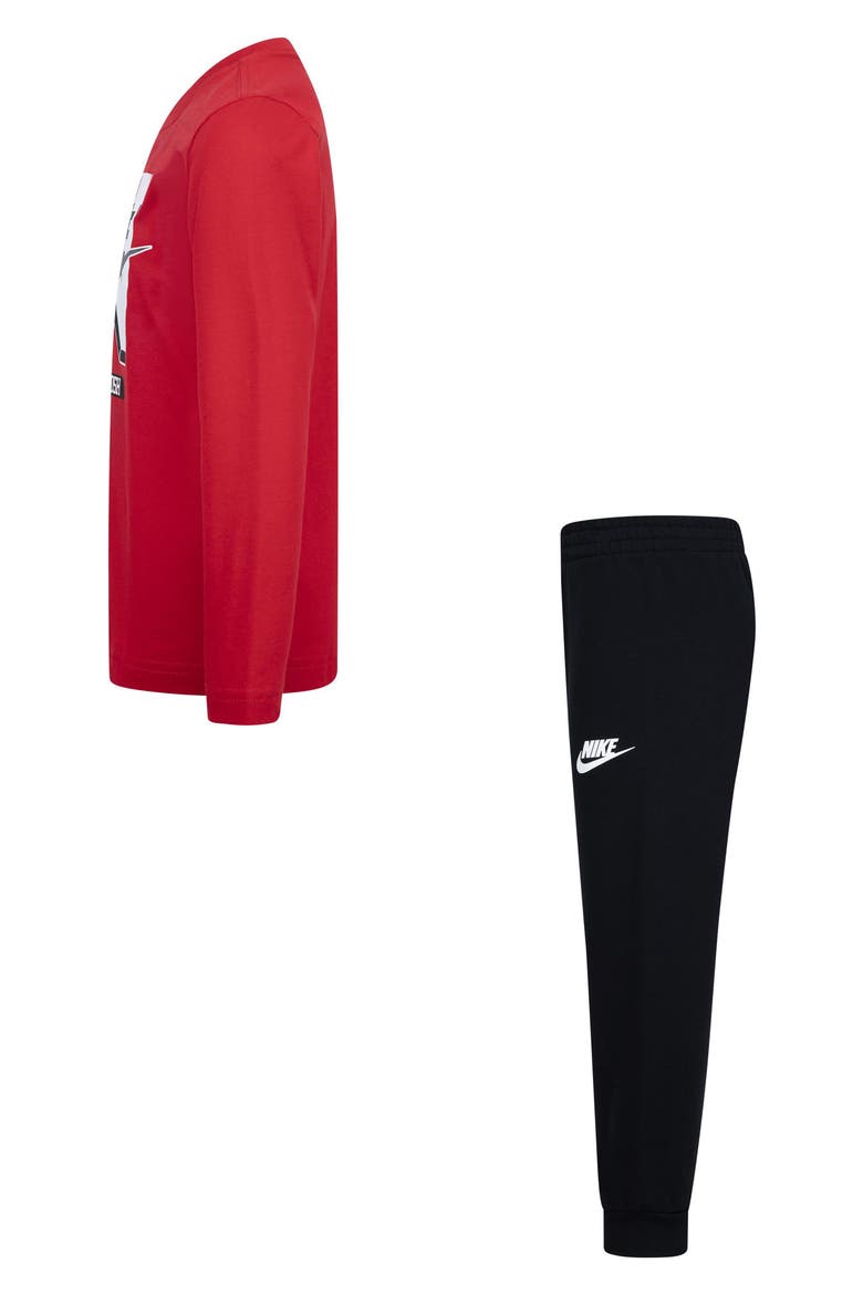Kids' Sportswear Retro Fader T-Shirt & Joggers Set, Alternate, color, BLACK
