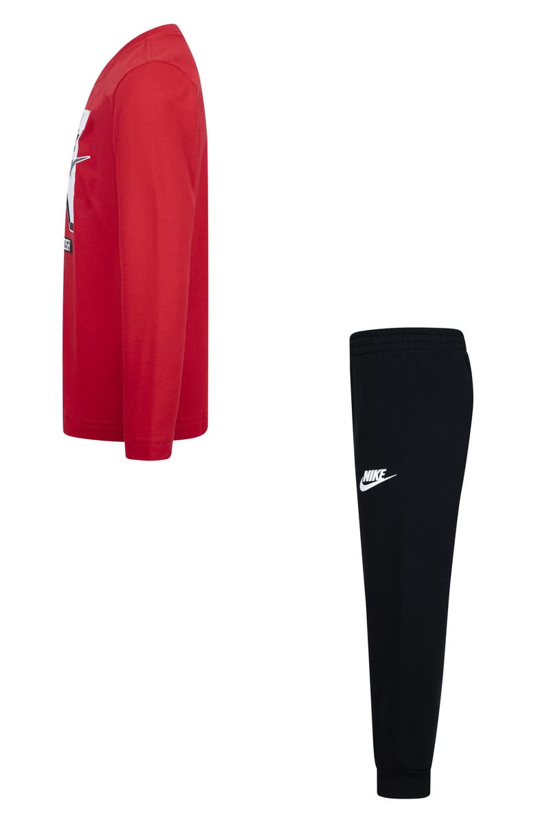 Nike Kids' Sportswear Retro Fader T-Shirt & Joggers Set, Alternate, color, Black