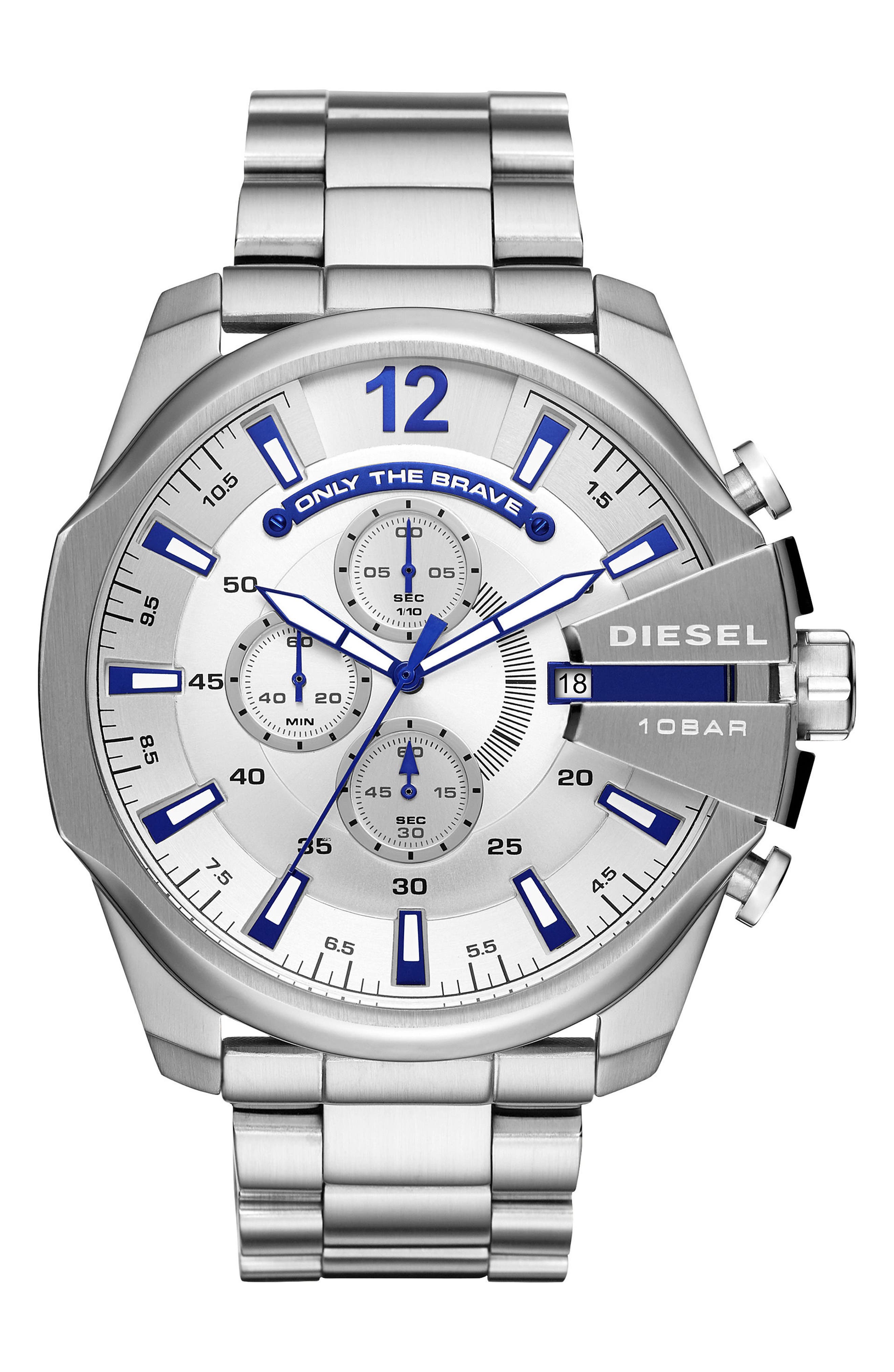 DIESEL® Mega Chief Chronograph Bracelet Watch, 51mm