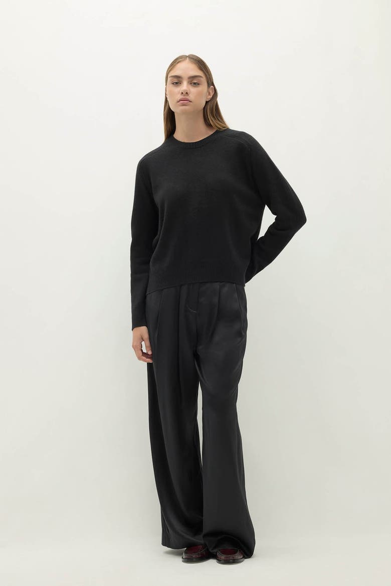 Tammy Cashmere Crewneck Sweater, Main, color, Black