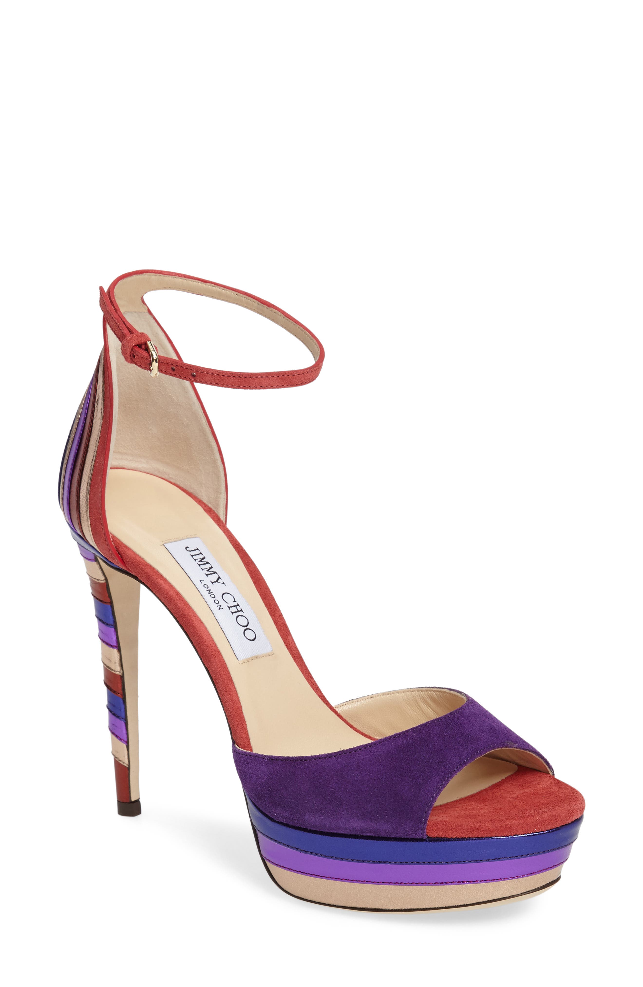 'Max' Platform Sandal, Main, color, PURPLE/ PINK LEATHER