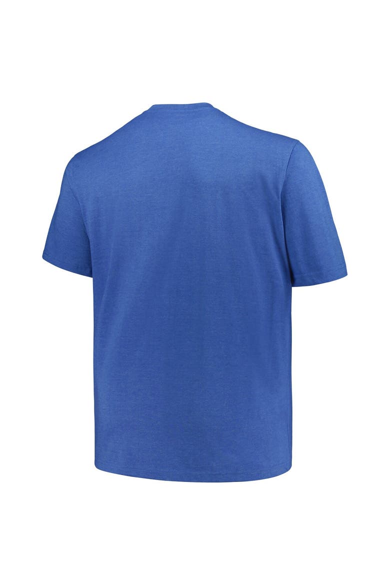 Men's Profile Heather Royal Chicago Cubs Big & Tall Weathered Logo T-Shirt, Alternate, color, Heather Royal