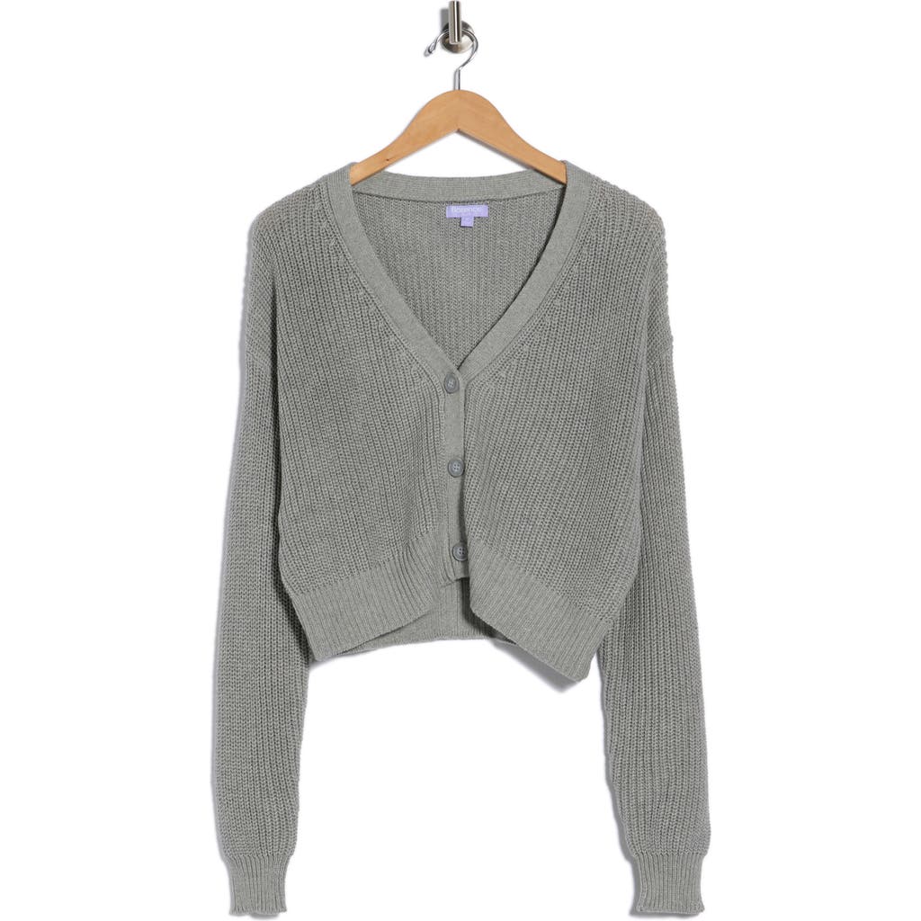 Florence By Mills Bright Side Crop Cardigan In Gray