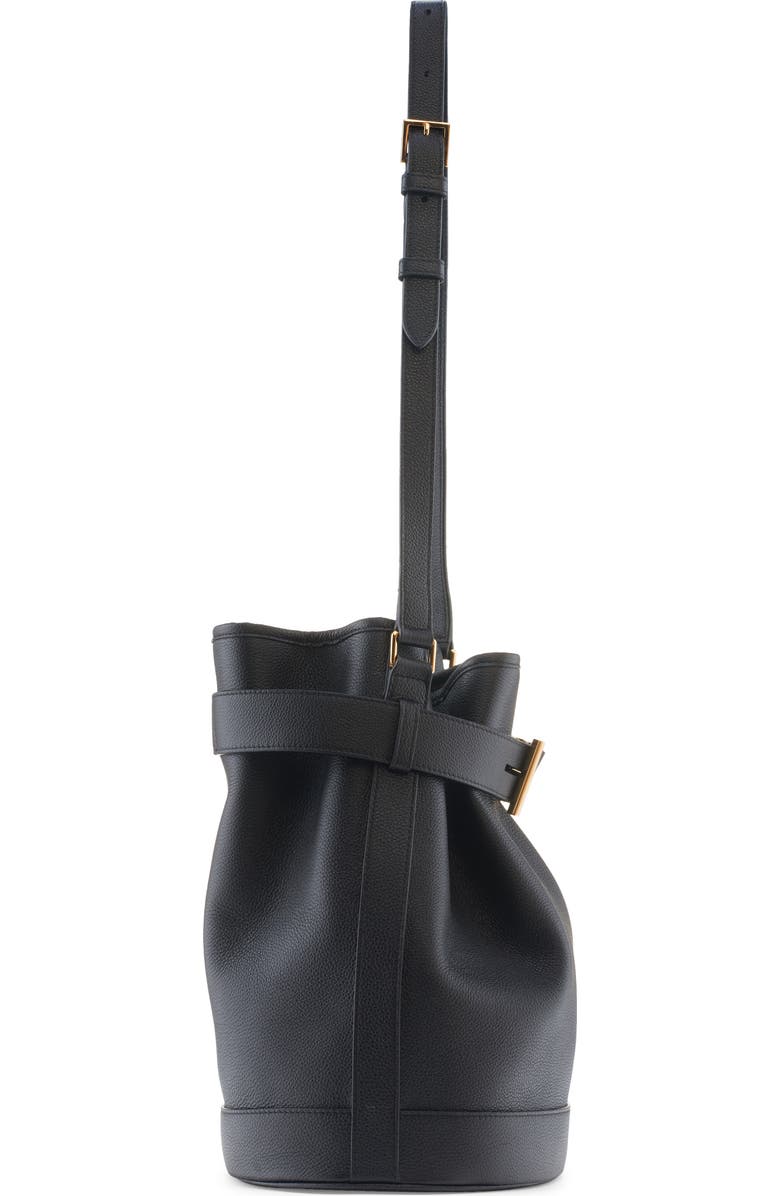 TOM FORD Medium Tara Leather Bucket Bag, Alternate, color,