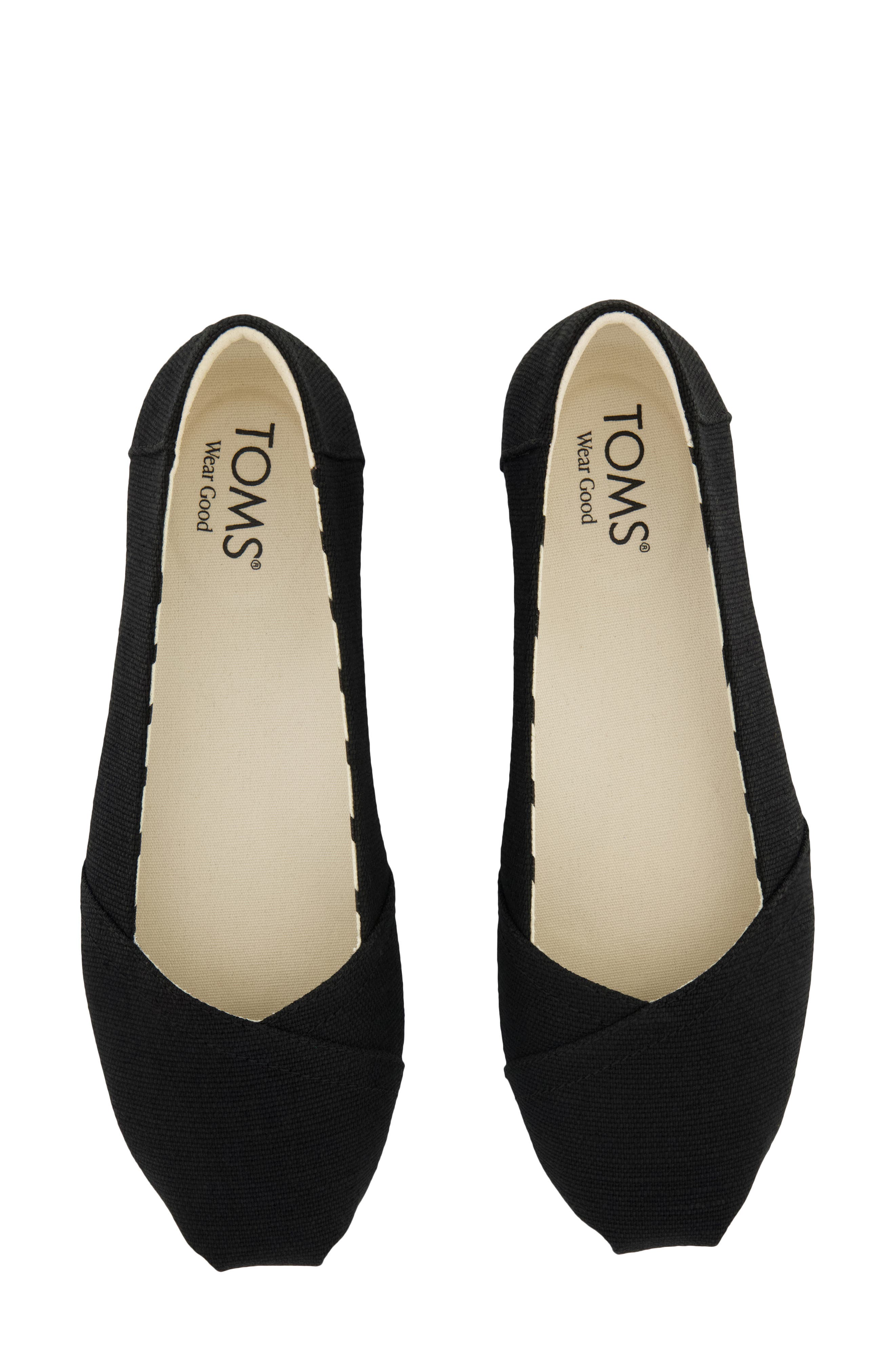 TOMS Alpargata Ballet Flat, Alternate, color, Black