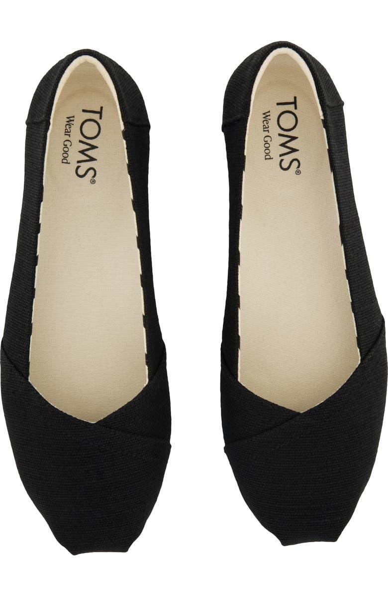 TOMS Alpargata Ballet Flat, Alternate, color, Black