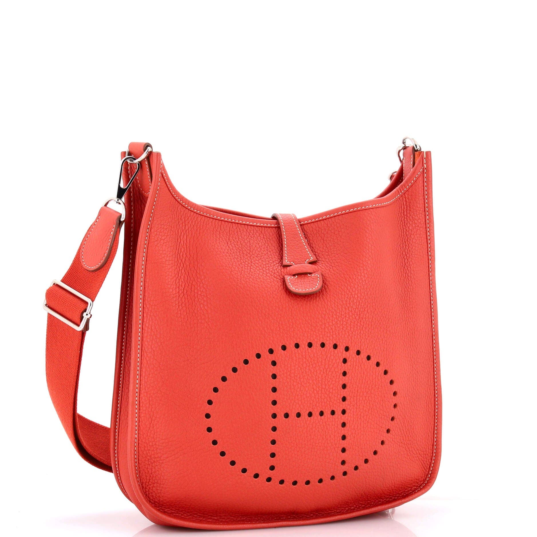 Pre-Owned Hermes Evelyne Bag Gen III Clemence PM, Alternate, color, Sanguine