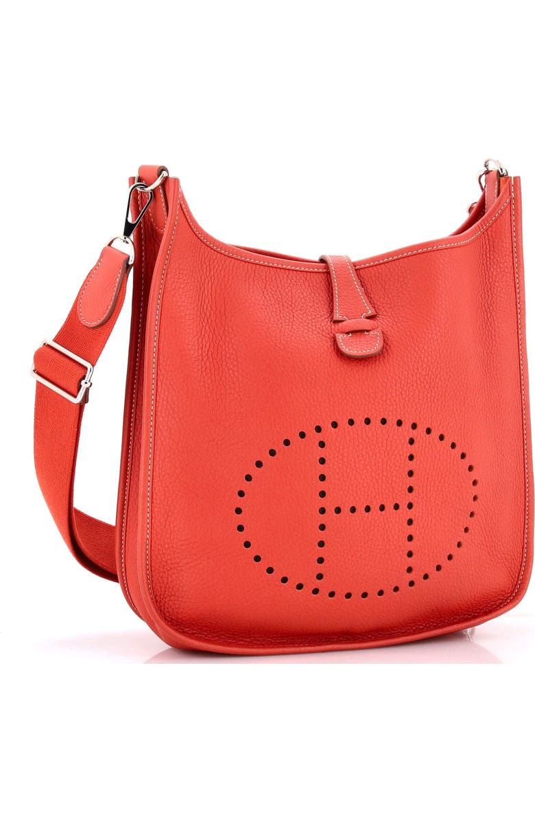 Pre-Owned Hermes Evelyne Bag Gen III Clemence PM, Alternate, color, Sanguine