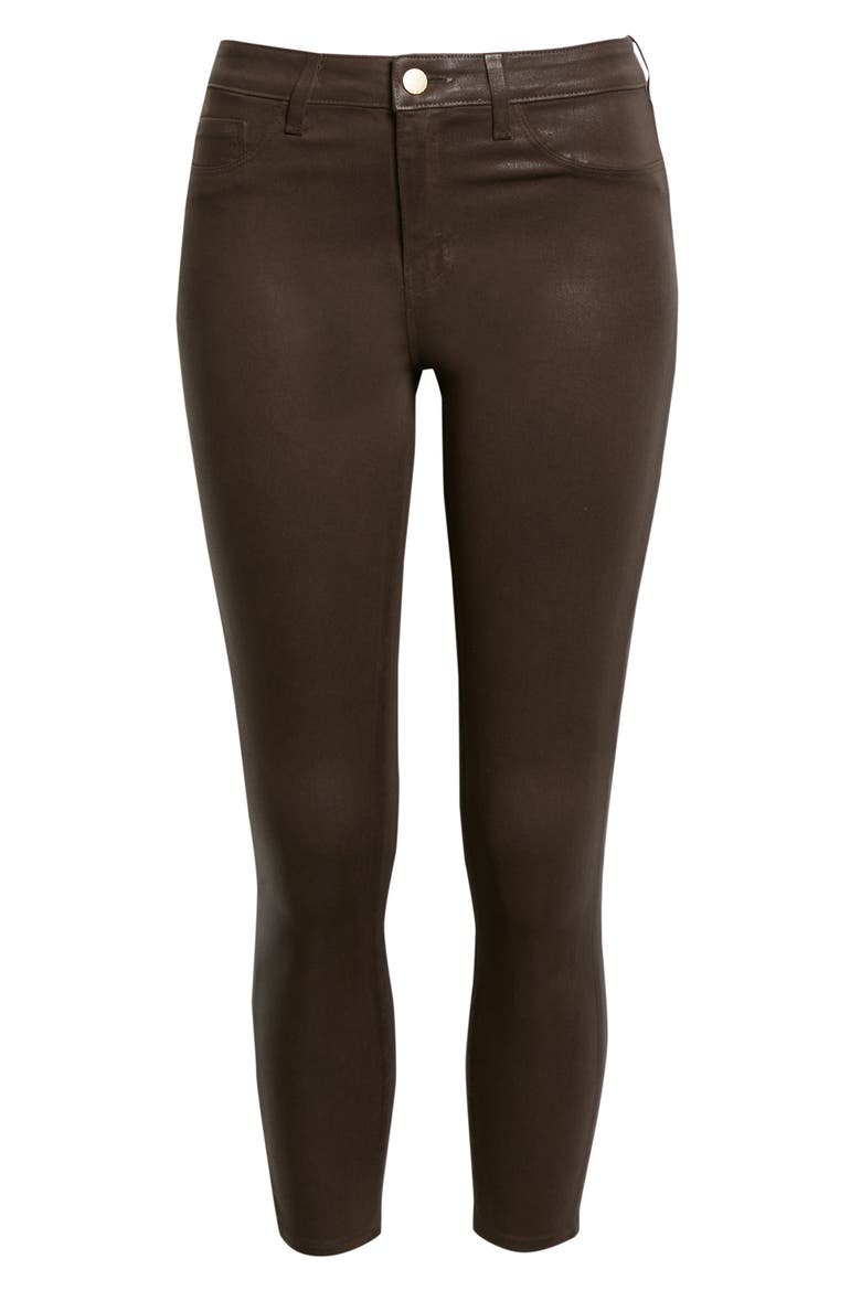 Marguerite Skinny Jeans, Alternate, color, ESPRESSO COATED