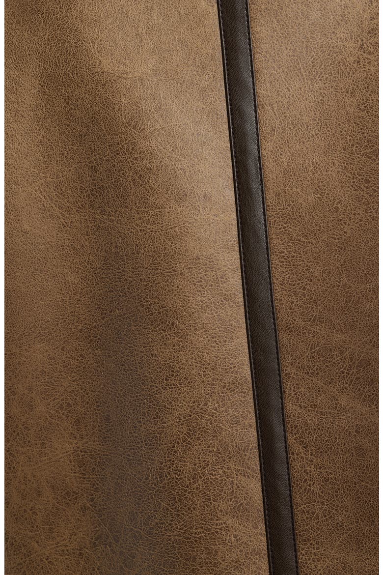 Faux Shearling Vest, Alternate, color, BROWN