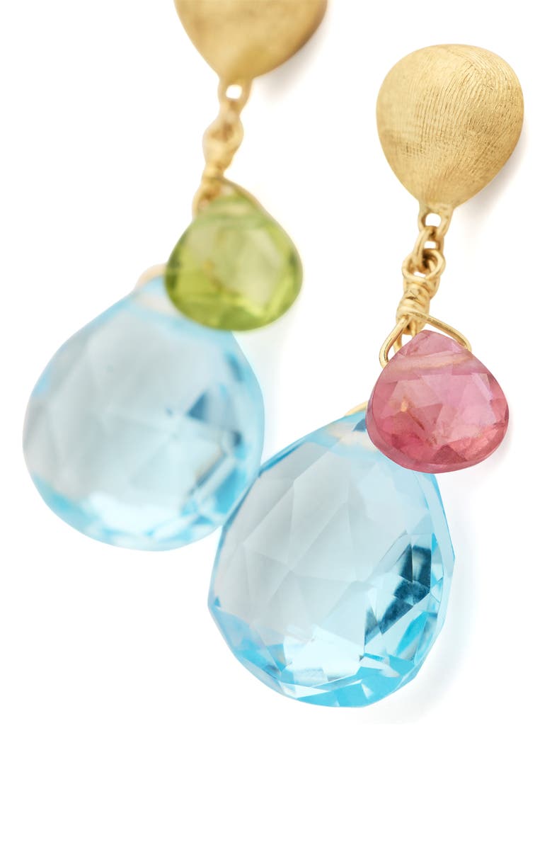 Marco Bicego Paradise 18K Yellow Gold Semiprecious Stones Earrings, Alternate, color, 18K Yellow Gold