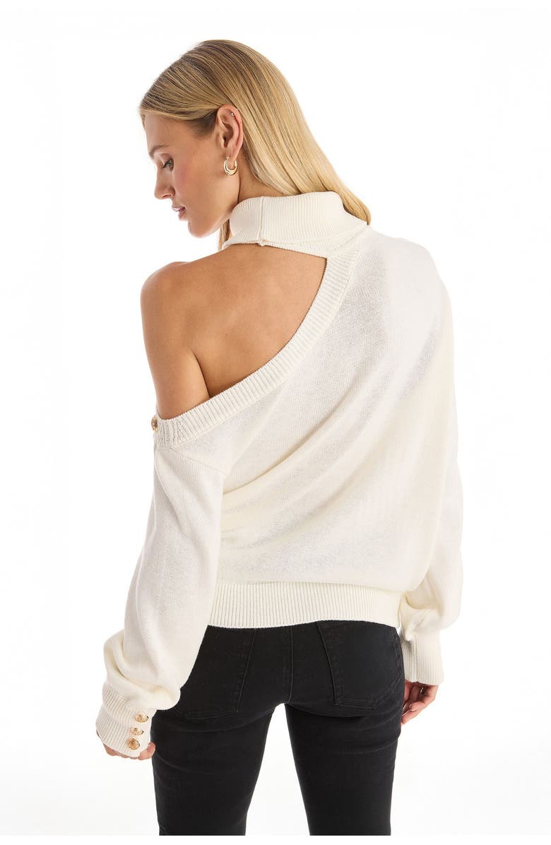 The Noli Shop Bridgette Button Sweater, Alternate, color, Pearl