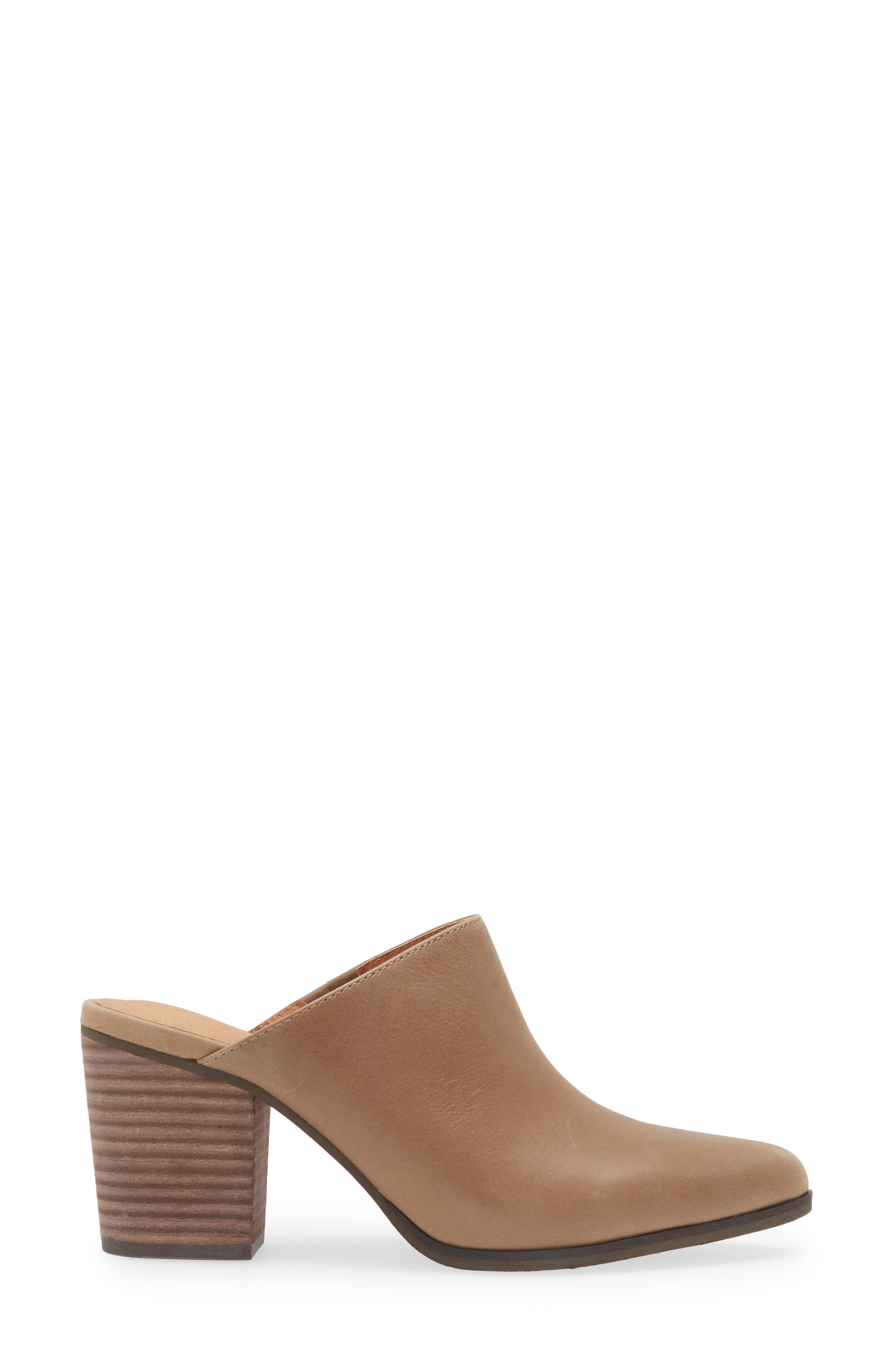 Emery Pointed Toe Mule, Alternate, color, TAUPE LEATHER