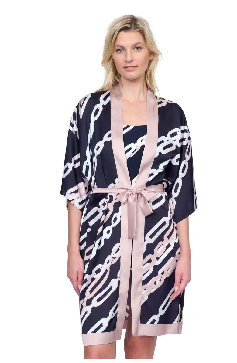 Gottex Bejeweled Flutter Sleeve Robe With Tie, Alternate, color, 