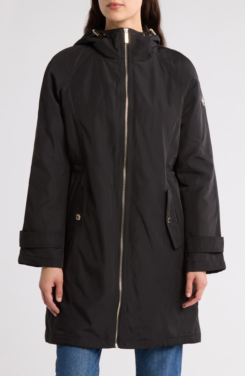 Michael Kors Longline Hooded Coat, Main, color, 