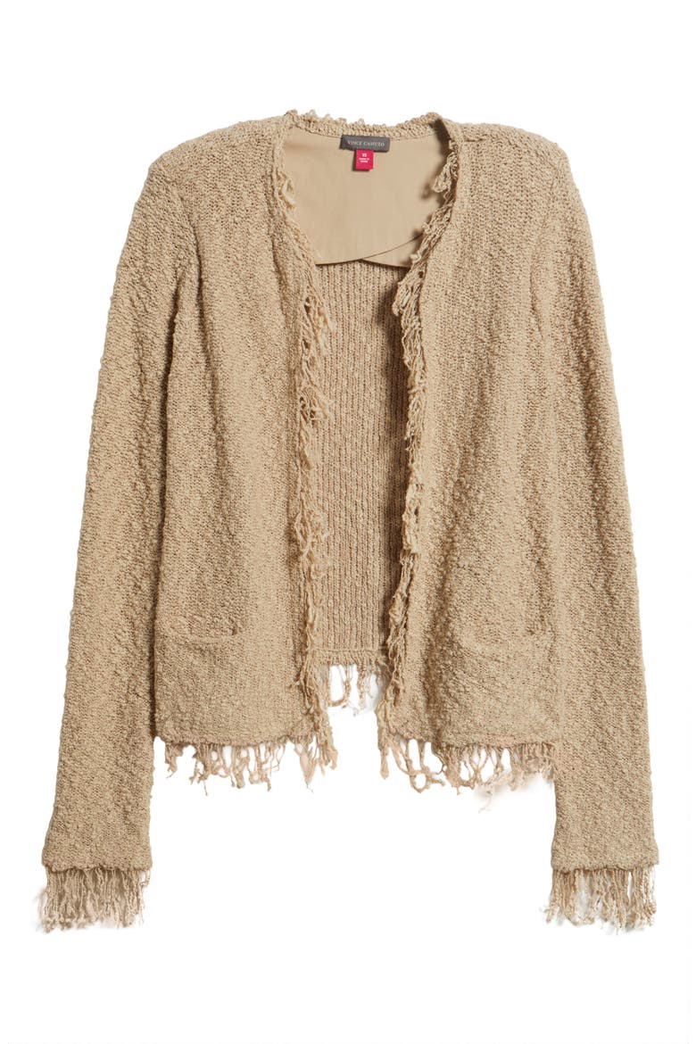 Fringe Crop Jacket, Alternate, color, CAMEL