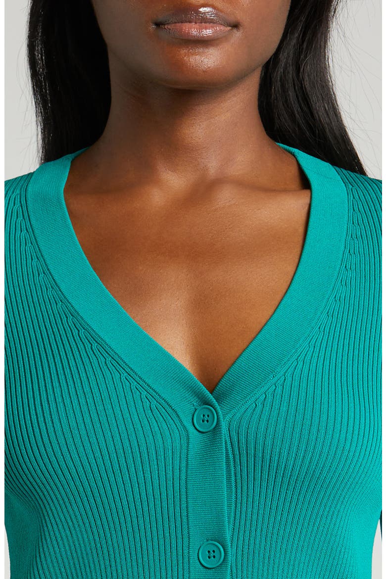 Rib Cardigan, Alternate, color, MIAMI GREEN