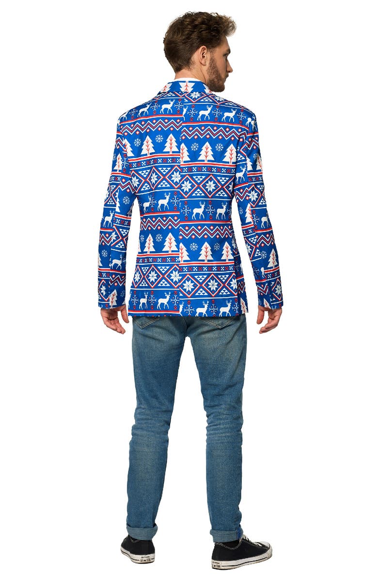 OppoSuits Christmas Blue Nordic Tuxedo Jacket, Alternate, color,